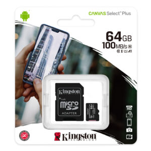Memoria Micro Sd 64gb Clase 10 Kingston Con Adaptador