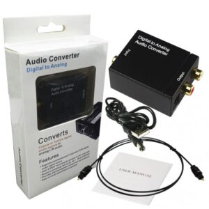 Conversor Audio Digital Optico Toslink A Jack Rca Analogico + Cable Optico / ADP-48018