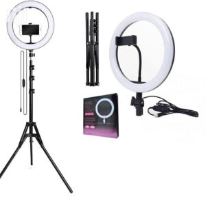 Aro Luz Led 26cm / Usb / Soporte Celu / Trípode 2.10cm / Luz Calida, Fria Y Neutra
