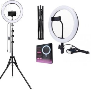 Aro Luz Led 26cm / Usb / Soporte Celu / Trípode 2.10cm / Luz Calida, Fria Y Neutra