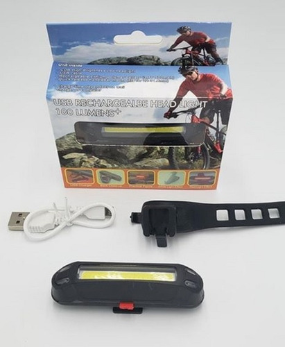 Luz Led Recargable Para Bicicleta 5 Modos 2 Colores 100 Lumen Usb / P080KA