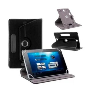 Funda Para Tablet 7 Pulgadas Simil Cuero 360° Color Negro