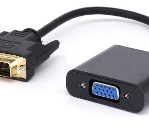 Conversor Adaptador DVI-D 24+1(Macho) Activo a VGA(Hembra) - Netmak nm-c95