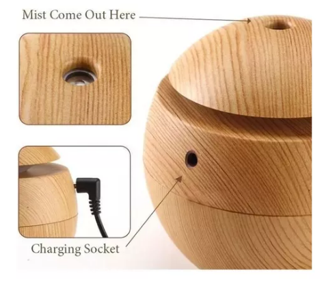 Humidificador LED / Aromatizador De Aire / Difusor / Simil Madera - Suono - Image 4