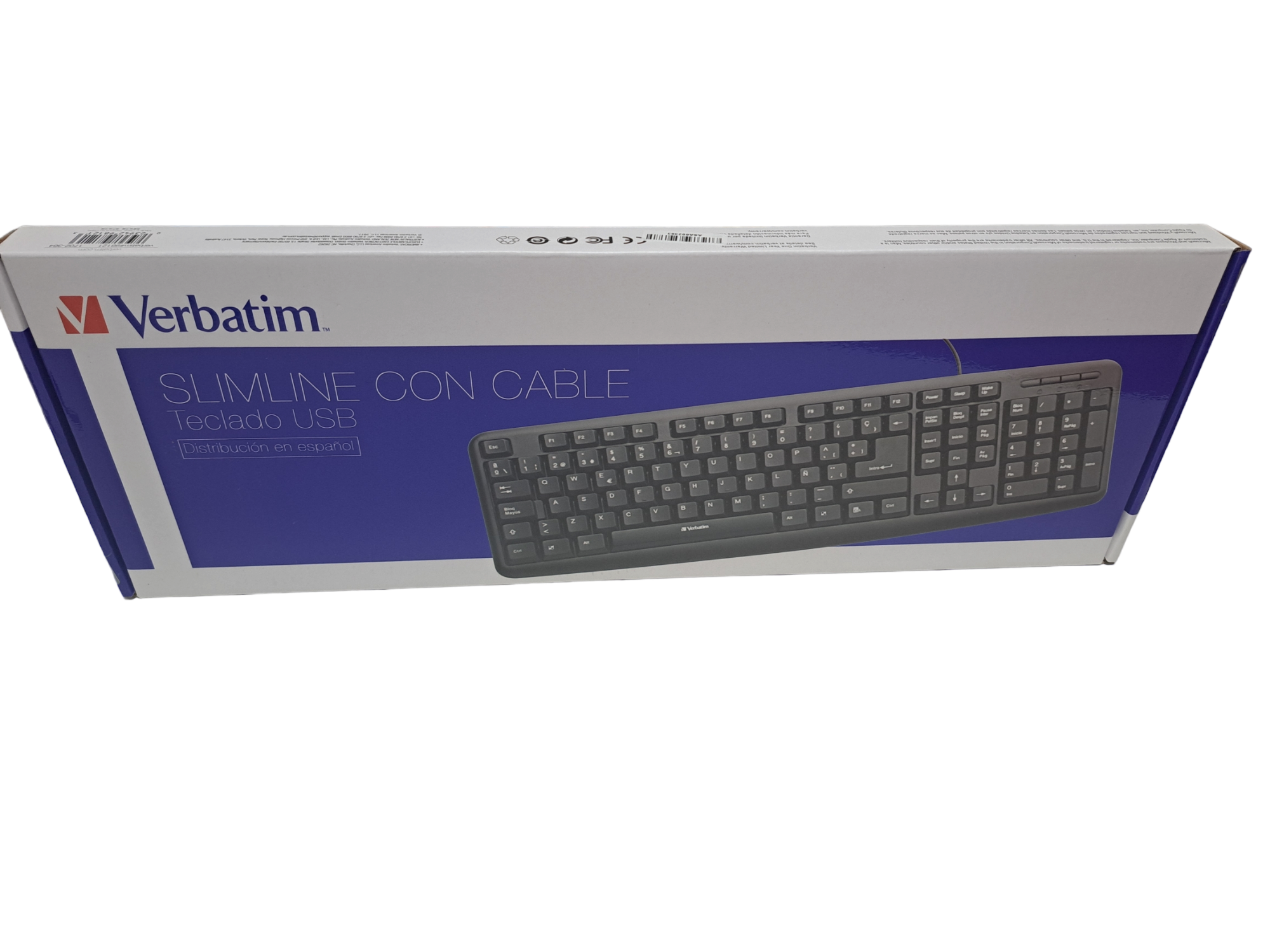 Teclado Verbatim Usb Pc / 98121 / Negro