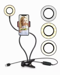 Aro De Luz Led Selfie Con Soporte / Usb / 3 Modos Led / TMHD9418