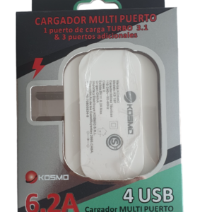 Cargador 5V 6.2A / 4 USB / Kosmo KS 18F