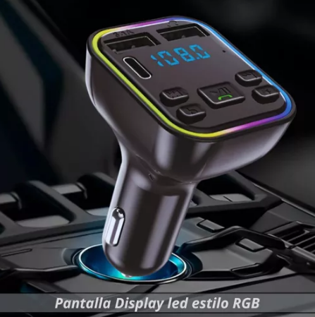 Transmisor FM Bluetooth / 1 USB C / 2 USB / Micro SD / Netmak NM-CAR38 - Image 4