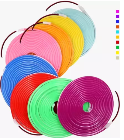 Manguera Led Neon Flexible / Colores / 5 Mts / Fuente 12v 2a - Image 3