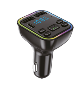Transmisor FM Bluetooth / 1 USB C / 2 USB / Micro SD / Netmak  NM-CAR38