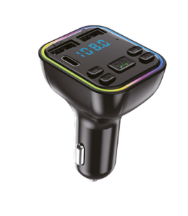 Transmisor FM Bluetooth / 1 USB C / 2 USB / Micro SD / Netmak NM-CAR38