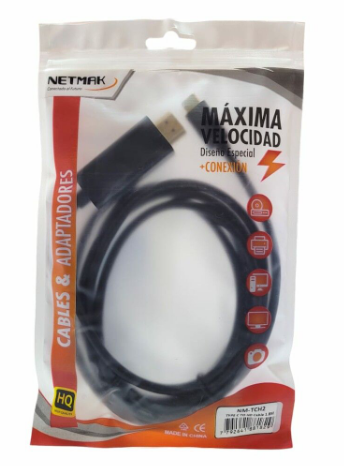 CABLE USB-C a HDMI / 1.8MTS / NETMAK NM-TCH2