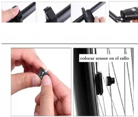 Luz Led Recargable Para Bicicleta / BOCINA / VELOCIMETRO / HJ-065 - Image 6