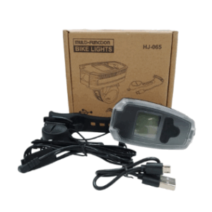 Luz Led Recargable Para Bicicleta  / BOCINA / VELOCIMETRO / HJ-065