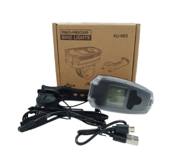 Luz Led Recargable Para Bicicleta / BOCINA / VELOCIMETRO / HJ-065