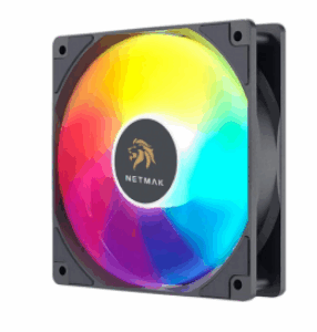 FAN COOLER NETMAK / NM-8025-T / CON LUZ RGB / 80MM