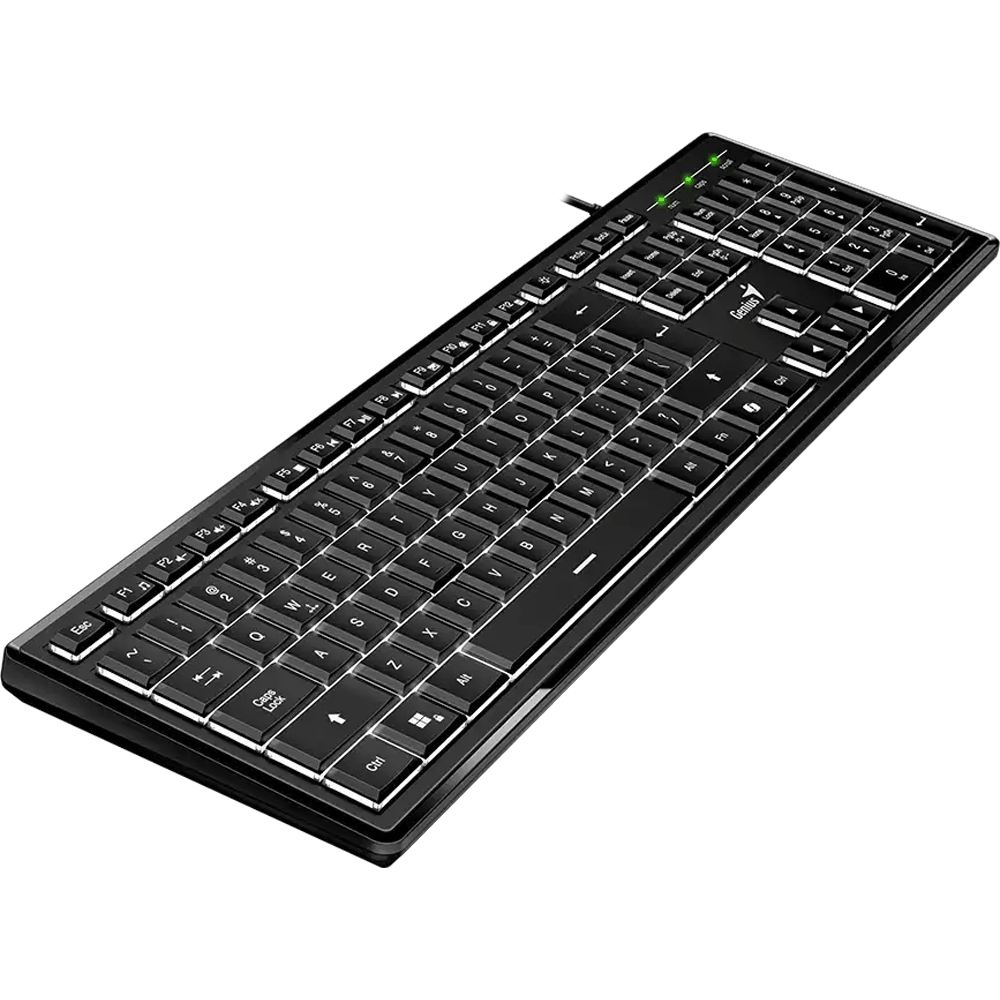 TECLADO GENIUS RETROILUMINADO / TECLAS BAJAS / USB / SLIMSTAR 820 - Image 2