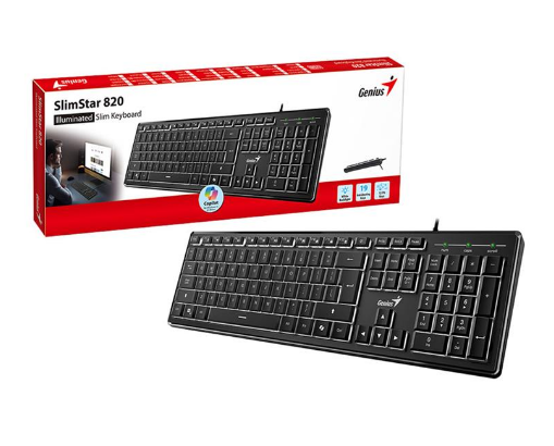 TECLADO GENIUS SLIMSTAR 126 SMART / TECLAS BAJAS / BLACK