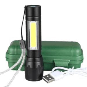 Mini Linterna Tactica - Recargable Usb Aluminio Zoom Led