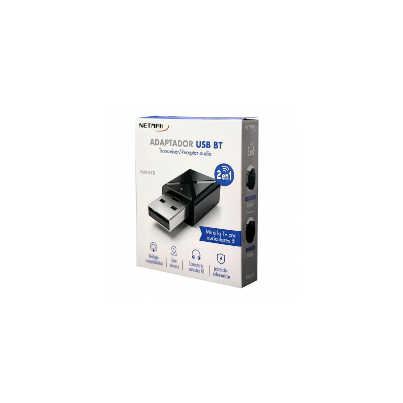 ADAPTADOR BLUETOOTH TRANSMISOR RECEPTOR / NETMAK NM-BT8