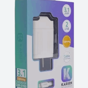 Cargador Celular Iphone / 3.1A / Tipo Lightning / Karsen CAR-3150