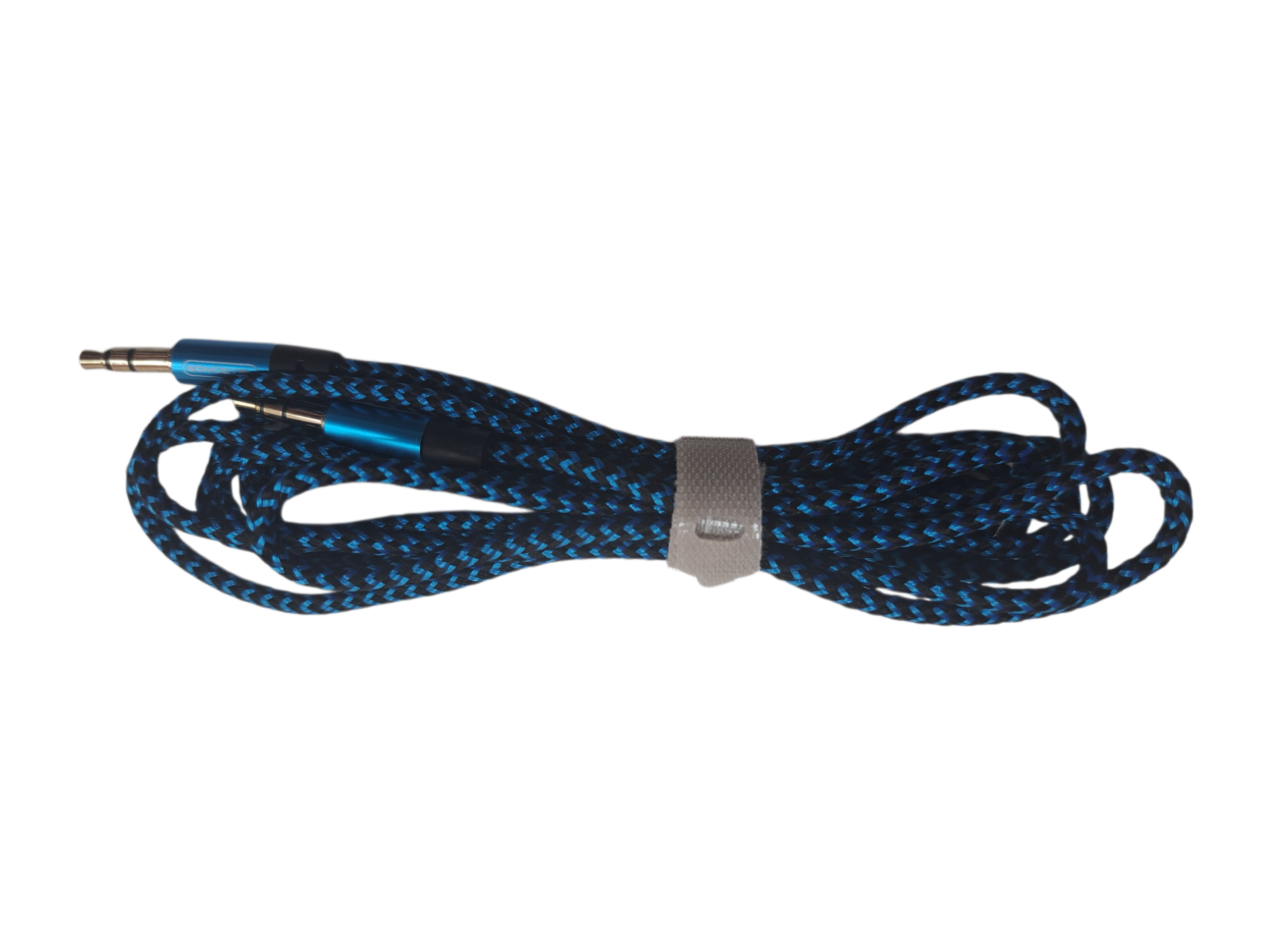 CABLE AUXILIAR 3.5MM A 3.5MM / MALLADO REFORZADO / 2 Metros / BZ28 / Azul - Image 3
