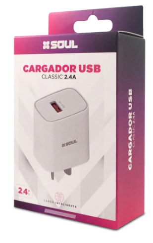 CARGADOR CABEZAL SOUL / USB 2.4A / CVJ-XUSB1BL