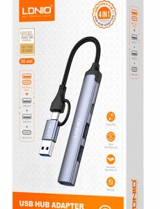 HUB USB C y USB A / 1 USB C / 2 USB A 2.0 / 1 USB A 3.0 / LDNIO DS-64C