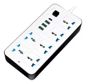 ZAPATILLA UNIVERSAL / 6 TOMAS / 3 USB / 1 TIPO C / AMT-634