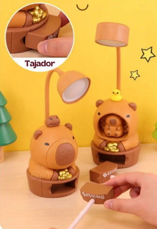 Velador Infantil Recargable Capibara / Luz De Noche / Sacapuntas / LED-83064 - Image 2