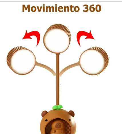 Velador Infantil Recargable Capibara / Luz De Noche / Sacapuntas / LED-83064 - Image 3