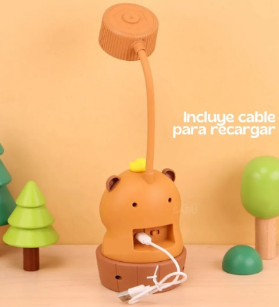 Velador Infantil Recargable Capibara / Luz De Noche / Sacapuntas / LED-83064 - Image 4