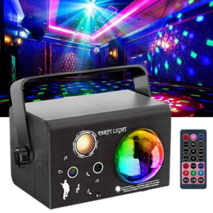 PROYECTOR LASER + BOLA MAGICA + UV / CONTROL REMOTO / EMS-45