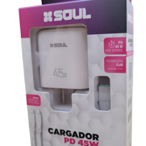 Cargador Celular 45W Soul / Carga Super Rápida / Usb-c / Incluye cable