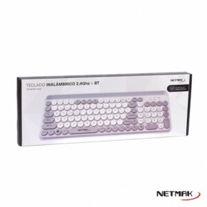 TECLADO NETMAK INALAMBRICO / BT 5.0 / NM-KB380 / BLANCO