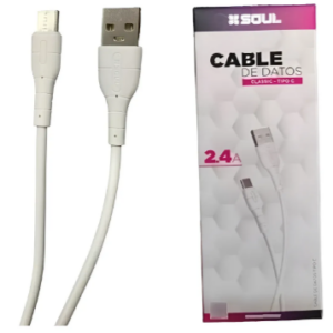 Cable USB a Micro USB / CLASSIC SOUL / 2.4 Amper / 1 metro