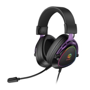 AURICULAR GAMER SOLARMAX VIOLETA / PLUG 3.5 / USB / RGB / GHS59