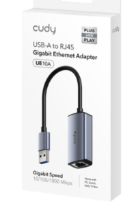 ADAPTADOR USB-A A ETHERNET RJ45 / CUDY UE10A