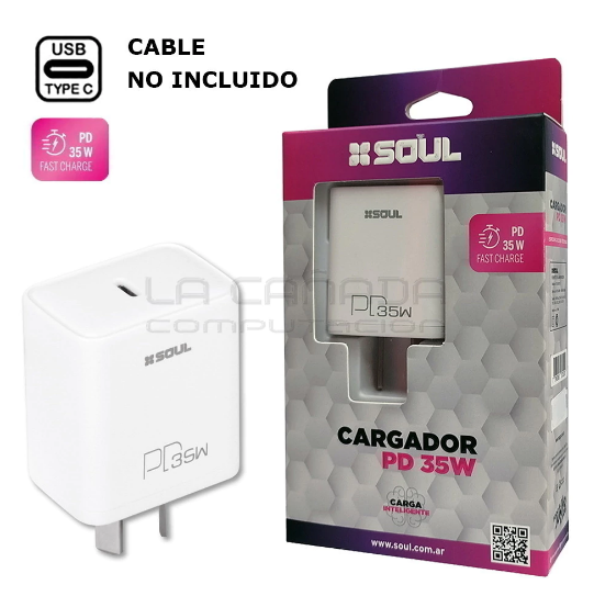Cargador Celular 35W Soul / Carga Super Rápida / Usb-c