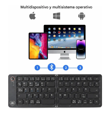 TECLADO INALAMBRICO BLUETOOTH PLEGABLE / SOUL KBT02 - Image 4