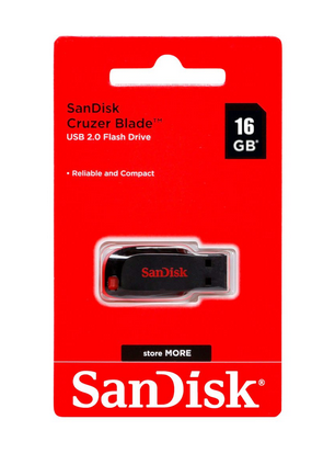 Pen Drive 16GB Sandisk  Cruzer Blade / USB 2.0