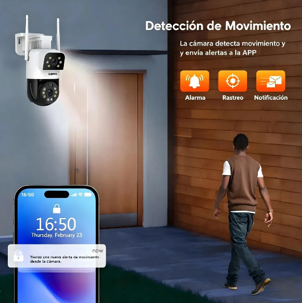 CAMARA IP EXTERIOR / DOBLE LENTE / WIFI FULL HD 1080P / SEISA IPC-ZAS08 - Imagen 5