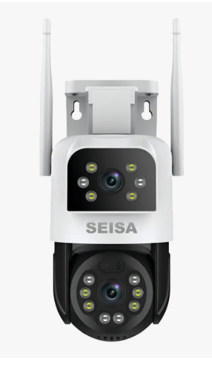 CAMARA IP EXTERIOR / DOBLE LENTE / WIFI FULL HD 1080P / SEISA IPC-ZAS08