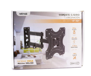SOPORTE TV  14" a 43" / VESA 200x200 / NETMAK NM-ST34