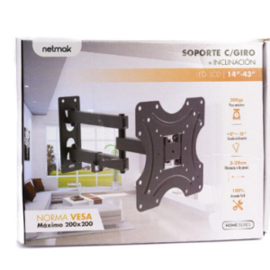 SOPORTE TV  14" a 43" / VESA 200x200 / NETMAK NM-ST34
