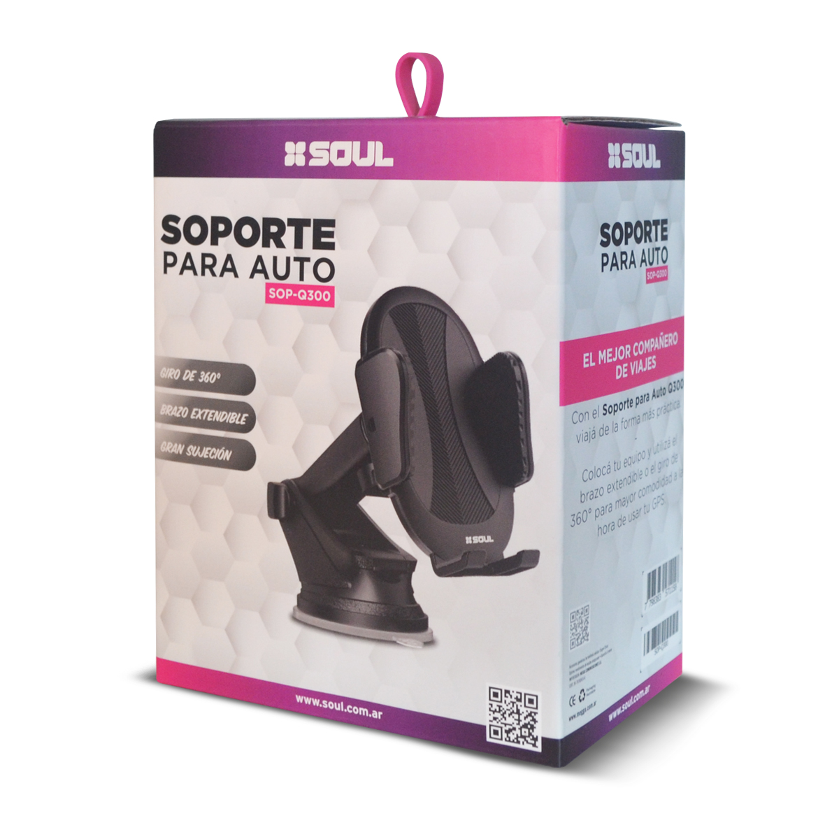 SOPORTE PARA AUTO SOUL / PARABRISAS / AJUSTABLE / SOP-Q300