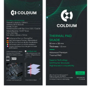 Thermal Pad Coldium Skade / 50x50 / 1.0mm / Premium Pro / Oc 17W/mK